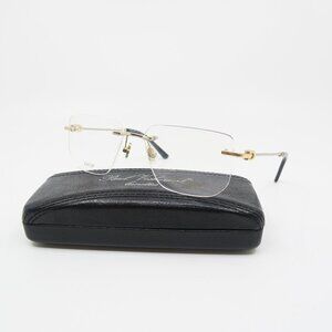 Paul Vosheront PV 630 C1 23KT Gold Plated and Silver, Rimless Men's Eyeglasses.